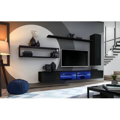 Switch mebel na ścianę do TV - 300x40x170 cm - Czarny Switch mebel na ścianę do TV - 300x40x170 cm - Czarny