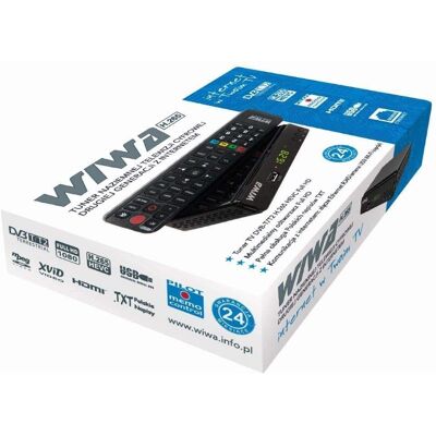 Récepteur TV Wiwa Noir DVB-T/T2 H.265 - Boîtier TV Récepteur TV Wiwa Noir DVB-T/T2 H.265 - Boîtier TV
