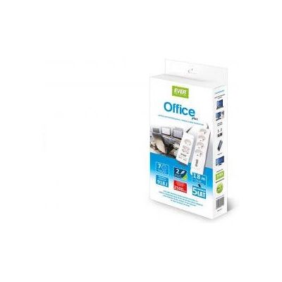 Alargador Office Plus de Ever - Protección contra sobretensiones, 7 enchufes Alargador Office Plus de Ever - Protección contra sobretensiones, 7 enchufes
