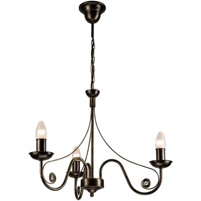 Lamkur Donato Schwarzer Stoffschirm Kronleuchter - Licht Lamkur Donato Schwarzer Stoffschirm Kronleuchter - Licht