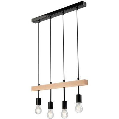 Lamkur Orazio Industriell Spotbar - Schwarz - 4x E27 Lamkur Orazio Industriell Spotbar - Schwarz - 4x E27