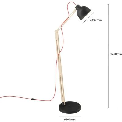 Lamkur Marcello Verstelbare Staande Lamp - Taak Licht Lamkur Marcello Verstelbare Staande Lamp - Taak Licht