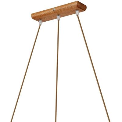 Lamkur Lighting Aida Rustikale Eiche Stoff-Pendelleuchte - Deckenleuchte Lamkur Lighting Aida Rustikale Eiche Stoff-Pendelleuchte - Deckenleuchte