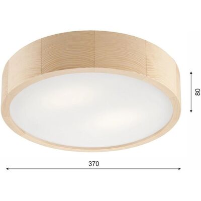 Lamkur Lighting Runde zylindrische Deckenleuchte Kiefer - 2x E27 Lamkur Lighting Runde zylindrische Deckenleuchte Kiefer - 2x E27