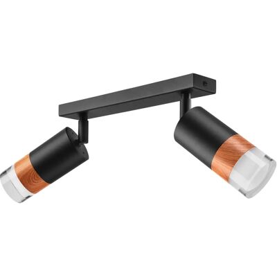 Lamkur AURORA LM-2.151 Schwarze Zwei-Punkt Deckenlampe Lamkur AURORA LM-2.151 Schwarze Zwei-Punkt Deckenlampe
