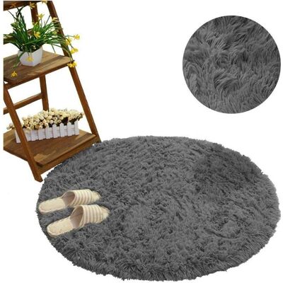 STRADO - Round Shaggy - GreyNight - 160x160 - Rug STRADO - Round Shaggy - GreyNight - 160x160 - Rug