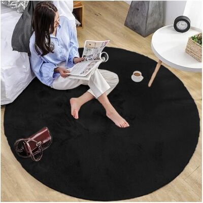 Strado - Rabbit - Black - 110 cm - Rug Strado - Rabbit - Black - 110 cm - Rug