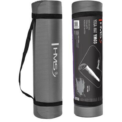 HMS YM03 Gris - Tapis de Yoga 183x61x1cm - Publicité HMS YM03 Gris - Tapis de Yoga 183x61x1cm - Publicité