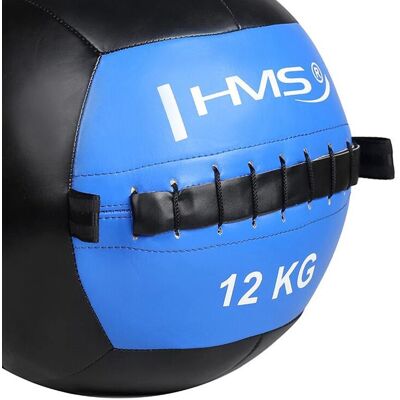 Palla medicinale HMS WLB12 - 12kg, Pelle sintetica, Nero/Azzurro - Attrezzatura fitness Palla medicinale HMS WLB12 - 12kg, Pelle sintetica, Nero/Azzurro - Attrezzatura fitness