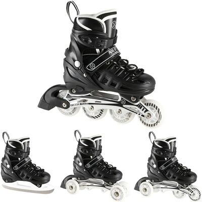 Nils Extreme NH10905 Patins en ligne 4-en-1 - Réglables, Roues LED - Publicité Nils Extreme NH10905 Patins en ligne 4-en-1 - Réglables, Roues LED - Publicité