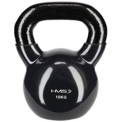 HMS Kettlebell winylowy 10 kg - Kettlebell, czarny, 10kg - Sprzęt do fitnessu HMS Kettlebell winylowy 10 kg - Kettlebell, czarny, 10kg - Sprzęt do fitnessu