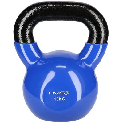 HMS Kettlebell z winylu 10 kg - Niebieski - Kettlebell HMS Kettlebell z winylu 10 kg - Niebieski - Kettlebell