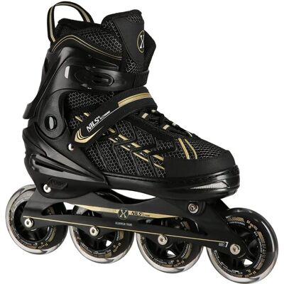 NILS Extreme NA1128 Patins réglables noir-or - Patins - Publicité NILS Extreme NA1128 Patins réglables noir-or - Patins - Publicité