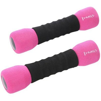 HMS Pink 1kg Soft Dumbbells - Hanteln HMS Pink 1kg Soft Dumbbells - Hanteln