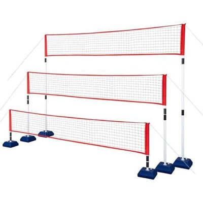 Abisal NT0300 3-in-1 Multifunktionsnetz für Badminton, Tennis und Volleyball - Nils Abisal NT0300 3-in-1 Multifunktionsnetz für Badminton, Tennis und Volleyball - Nils