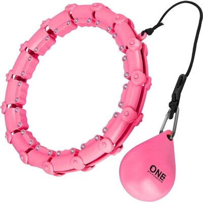 One Fitness OHA02 Pink Verstellbarer Hula Hoop - Hula Hop One Fitness OHA02 Pink Verstellbarer Hula Hoop - Hula Hop
