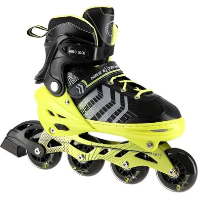 Nils Extreme 4-en-1 Patins - Taille réglable, lames en acier inoxydable - Publicité Nils Extreme 4-en-1 Patins - Taille réglable, lames en acier inoxydable - Publicité