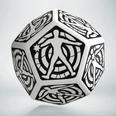 Q Workshop Weiße & Schwarze D12 Treffer-Ort Würfel - Rollenspiel Zubehör Q Workshop Weiße & Schwarze D12 Treffer-Ort Würfel - Rollenspiel Zubehör