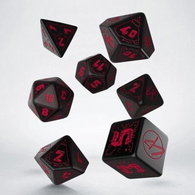Q-Workshop Cyberpunk Blood over Chrome Würfel-Set - Rollenspiel Q-Workshop Cyberpunk Blood over Chrome Würfel-Set - Rollenspiel