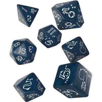 Q Workshop Schimmerndes Lama Würfelset Dunkelblau & Weiß - Rollenspiel Würfel Q Workshop Schimmerndes Lama Würfelset Dunkelblau & Weiß - Rollenspiel Würfel