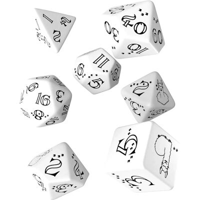 Q Workshop Hellblau Lama Weiß und Schwarz Würfelset - Rollenspiel Würfel Q Workshop Hellblau Lama Weiß und Schwarz Würfelset - Rollenspiel Würfel