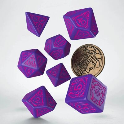 Q Workshop The Witcher Dandelion Conqueror of Hearts Dice Set - RPG Q Workshop The Witcher Dandelion Conqueror of Hearts Dice Set - RPG