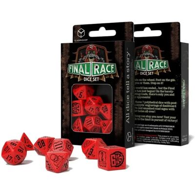 Q Workshop Final Race Engine Roar Polyhedral Resin Dice Set - LD-STFR01 Q Workshop Final Race Engine Roar Polyhedral Resin Dice Set - LD-STFR01