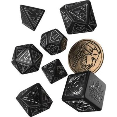 Geralt Witcher Kockaszett - Fekete és Ezüst - RPG Kiegészítők Geralt Witcher Kockaszett - Fekete és Ezüst - RPG Kiegészítők