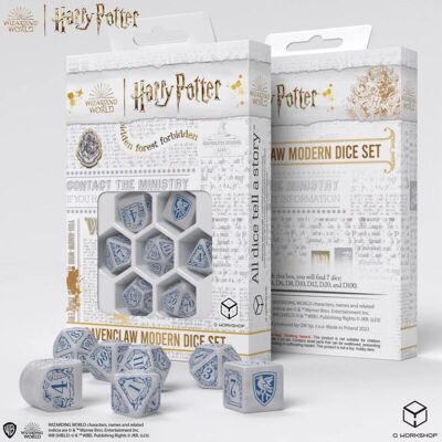 Q Workshop Harry Potter Ravenclaw Dice Set - White Q Workshop Harry Potter Ravenclaw Dice Set - White