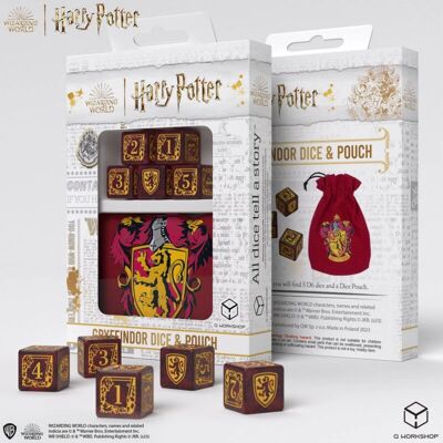 Q Workshop Harry Potter Gryffindor Würfel & Beutel - Würfelset & Beutel Q Workshop Harry Potter Gryffindor Würfel & Beutel - Würfelset & Beutel