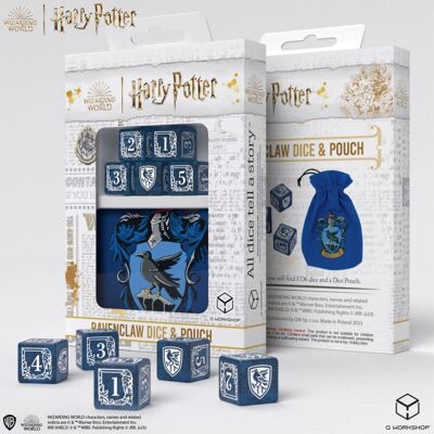 Q Workshop Harry Potter Ravenclaw Dice & Pouch - Dice Set Q Workshop Harry Potter Ravenclaw Dice & Pouch - Dice Set