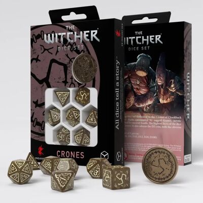 Q Workshop Weavess The Witcher RPG Crones Polyhedral Dice Set 7 Pieces with Metal Coin Q Workshop Weavess The Witcher RPG Crones Polyhedral Dice Set 7 Pieces with Metal Coin