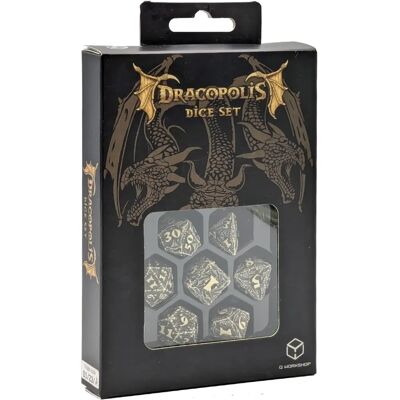 Q Workshop Dracopolis Blackfang Rollenspiel Würfelset - Skandinavisches Thema Q Workshop Dracopolis Blackfang Rollenspiel Würfelset - Skandinavisches Thema