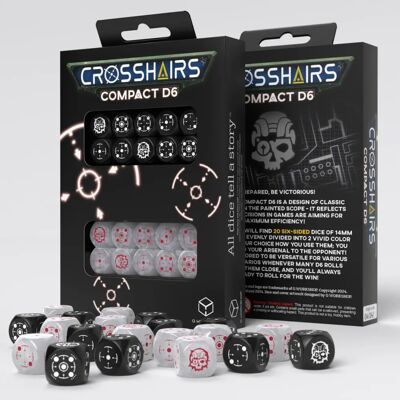 Q Workshop Crosshairs Compact D6 Dice Pack - Role Playing Game Dice Q Workshop Crosshairs Compact D6 Dice Pack - Role Playing Game Dice