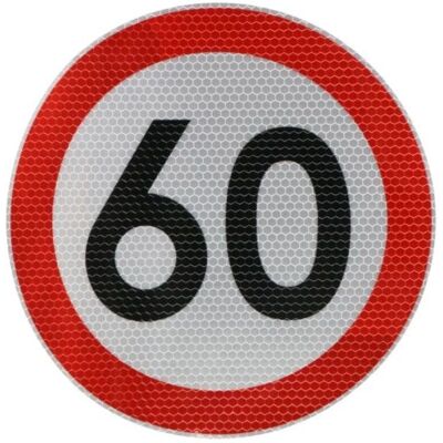 Autocollant de vitesse 60km/h CARGOPARTS - speed limit sticker - Publicité Autocollant de vitesse 60km/h CARGOPARTS - speed limit sticker - Publicité