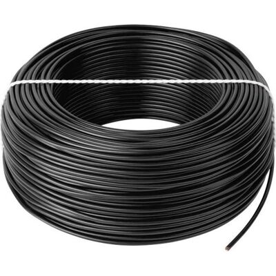 Elektrokabel H05V-K Schwarz - Kupferdraht - PVC-Isolierung - 300/500V - Feste Verlegung Elektrokabel H05V-K Schwarz - Kupferdraht - PVC-Isolierung - 300/500V - Feste Verlegung