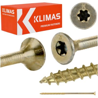 Viti in legno Klimas WKCS-08200 - Legno, Acciaio zincato, 8x200mm Viti in legno Klimas WKCS-08200 - Legno, Acciaio zincato, 8x200mm