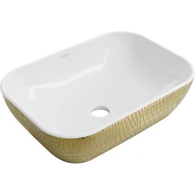 Mexen - Rita - Biało/Złoto - 45x32 cm - Umywalka Mexen - Rita - Biało/Złoto - 45x32 cm - Umywalka