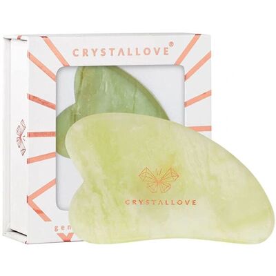 Crystallove Jadeite Masażer Twarzy Gua Sha - Wysokiej Jakości Płyta z Jadelitu Crystallove Jadeite Masażer Twarzy Gua Sha - Wysokiej Jakości Płyta z Jadelitu