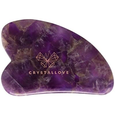 Crystallove Amethyst Gua Sha - Narzędzie do masażu twarzy Crystallove Amethyst Gua Sha - Narzędzie do masażu twarzy