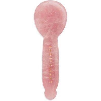 Crystallove Gua Sha de Cuarzo Rosa para os Olhos - Ferramenta de Massagem Facial Crystallove Gua Sha de Cuarzo Rosa para os Olhos - Ferramenta de Massagem Facial