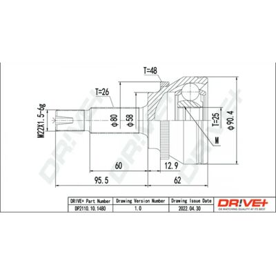 Toyota Gelenksatz Antriebswelle - 4346009g60 Toyota Gelenksatz Antriebswelle - 4346009g60