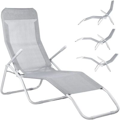 Šedá zahradní židle Springos - Ergonomická, Odolná vůči počasí Šedá zahradní židle Springos - Ergonomická, Odolná vůči počasí