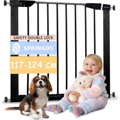 Barreira de Seguridad Springos - 75-124cm - Metal y Plástico Barreira de Seguridad Springos - 75-124cm - Metal y Plástico