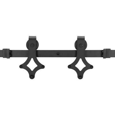 Sistema de Puerta corredera Springos - Guía 183cm, Hasta 100kg, Negro - Sistema de Puerta corredera Sistema de Puerta corredera Springos - Guía 183cm, Hasta 100kg, Negro - Sistema de Puerta corredera