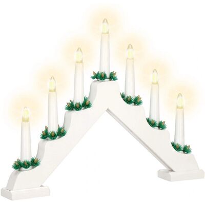 SPRINGOS - Avvento - White - Wood - Adventskandelaber SPRINGOS - Avvento - White - Wood - Adventskandelaber