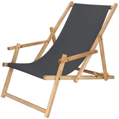 Silla de relajación de madera Springos - Ajustable, Resistente a la Intemperie, 120kg Silla de relajación de madera Springos - Ajustable, Resistente a la Intemperie, 120kg