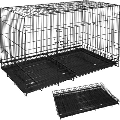 Springos Klec na zvířata - Kovový box pro psy a kočky 100x70x60cm Springos Klec na zvířata - Kovový box pro psy a kočky 100x70x60cm