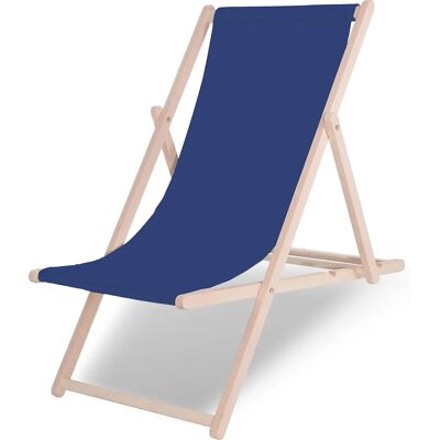 Springos Transat en bois pliable - 120kg Max - Publicité Springos Transat en bois pliable - 120kg Max - Publicité