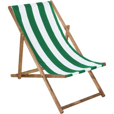Springos Chaise Longue de Jardin en Bois Pliable - Publicité Springos Chaise Longue de Jardin en Bois Pliable - Publicité